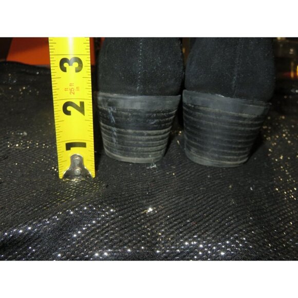 BOGO me Too! Zest Black Micro Suede Leather Ankle Booties Shoes size 7 - Picture 2 of 9